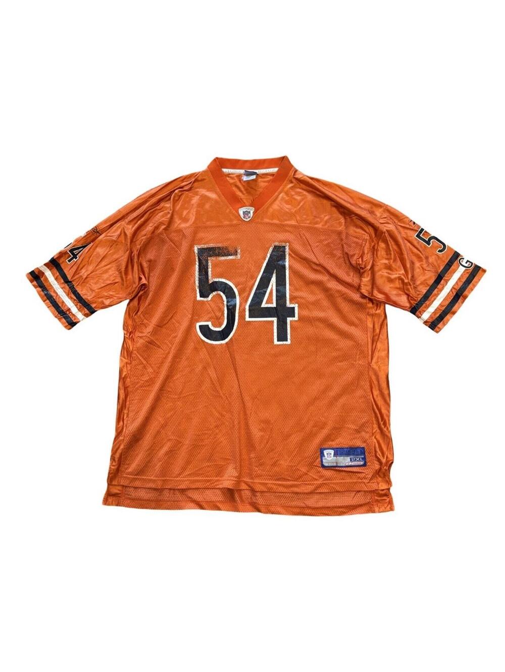 Vintage Brian Urlacher Chicago Bears Reebok Jersey #54 Men's Size 2XL Orange
